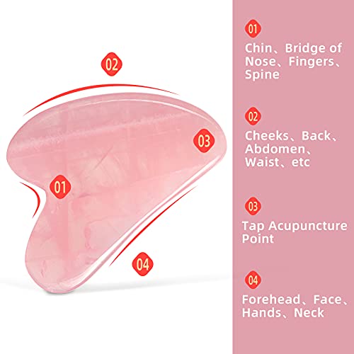 Gua Sha Facial Tool, Jade Stone Gua Sha Scraping Massage Tool for SPA Acupunc...