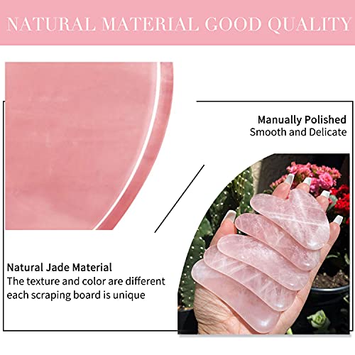 Gua Sha Facial Tool, Jade Stone Gua Sha Scraping Massage Tool for SPA Acupunc...