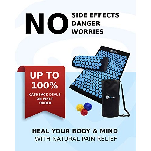 Acupressure Mat and Pillow Set for Lower Back Pain Relief & Muscle Relaxation...