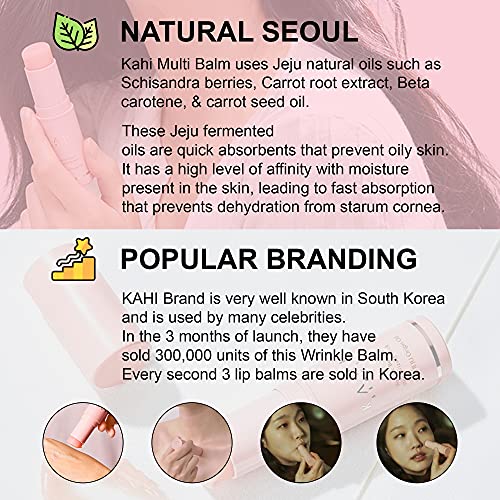 KAHI SEOUL Wrinkle Bounce Multi Balm With Jeju Origin Oil, Made In Korea, 9g