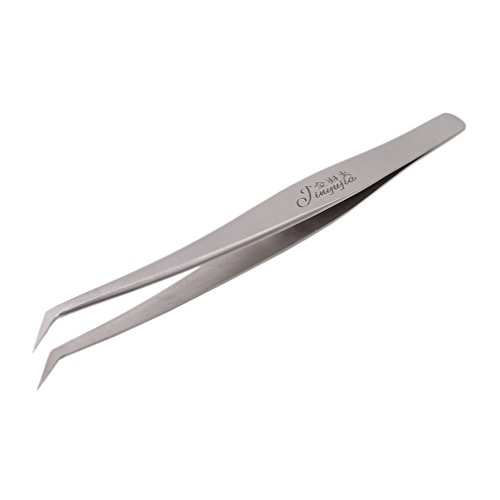 SOURBAN 1 Pcs Grafted Eyelashes Tweezers Precision Stainless Steel Feathers T...