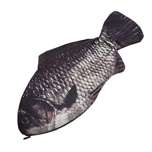 SOURBAN Simulation Squid Purse Fish Shape Zipper Pouch Cosmetic Holder 3D Pri...