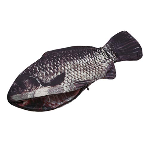 SOURBAN Simulation Squid Purse Fish Shape Zipper Pouch Cosmetic Holder 3D Pri...