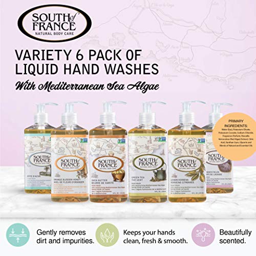 Variety Pack of Natural Hand Wash by South of France | Moisturizing Liquid Ha...