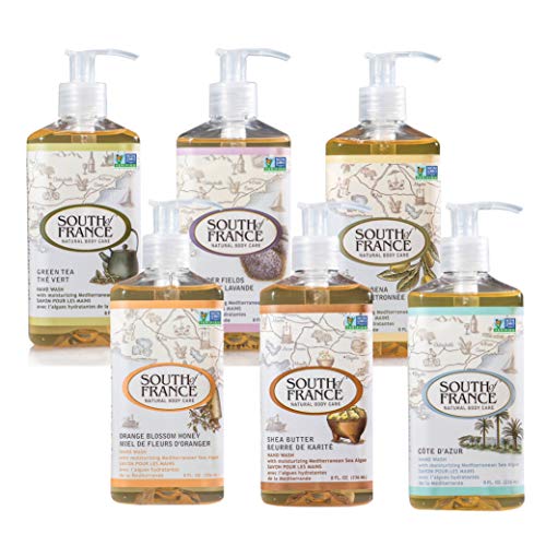 Variety Pack of Natural Hand Wash by South of France | Moisturizing Liquid Ha...