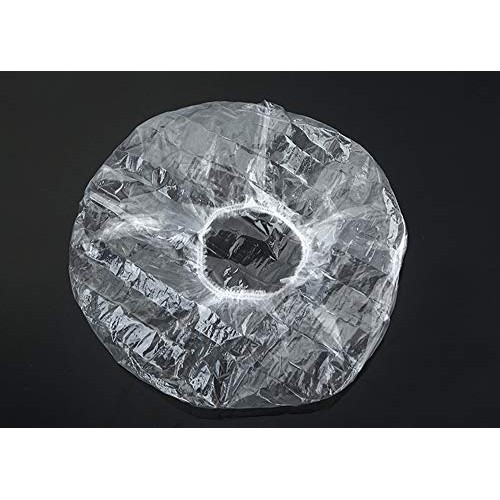 Sowaka 15 Pcs Shower Caps Disposable Clear Waterproof Plastic Elastic Thick H...