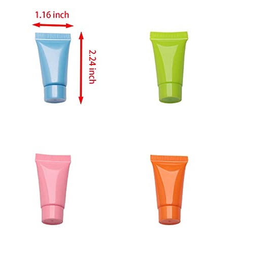Sowaka 5 ML Refillable Containers Tubes 20 Pcs Colorful Plastic Squeeze Soft ...