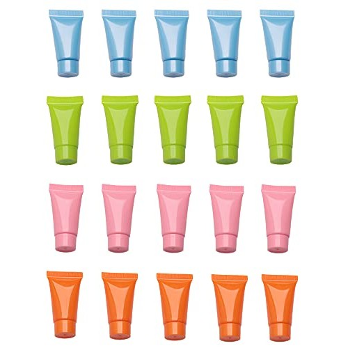 Sowaka 5 ML Refillable Containers Tubes 20 Pcs Colorful Plastic Squeeze Soft ...