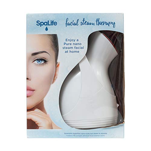 SpaLife Facial Steam Therapy Nano Ionic Warm Mist Facial Steamer - Unclogs Po...