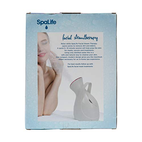SpaLife Facial Steam Therapy Nano Ionic Warm Mist Facial Steamer - Unclogs Po...