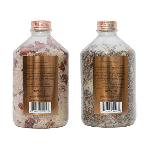 SpaLife Soothing Petal-Infused Effervescent Mineral Bath Salts - 2 Pack 17.6 ...