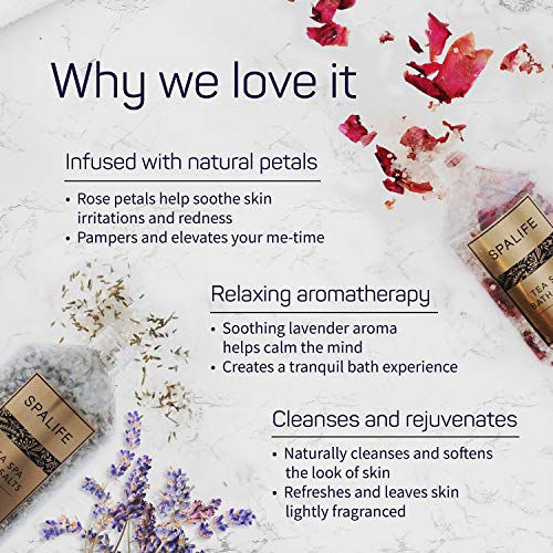 SpaLife Soothing Petal-Infused Effervescent Mineral Bath Salts - 2 Pack 17.6 ...