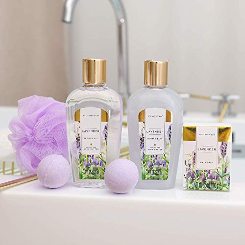 Gift Basket for Women - Spa Luxetique Gifts for Women, 8 Pcs Lavender Spa Set...