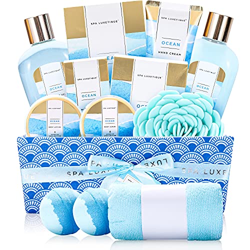 Spa Gift Basket for Women, Spa Luxetique Bath Gift Set - 12 Pcs Ocean Scented...