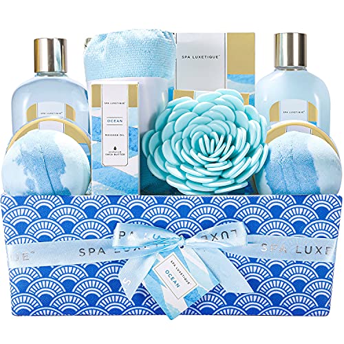 Spa Gift Basket for Women, Spa Luxetique Bath Gift Set - 12 Pcs Ocean Scented...