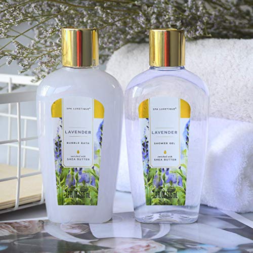Spa Luxetique Gift Baskets for Women, Spa Gifts for Women - 10pcs Lavender Ba...