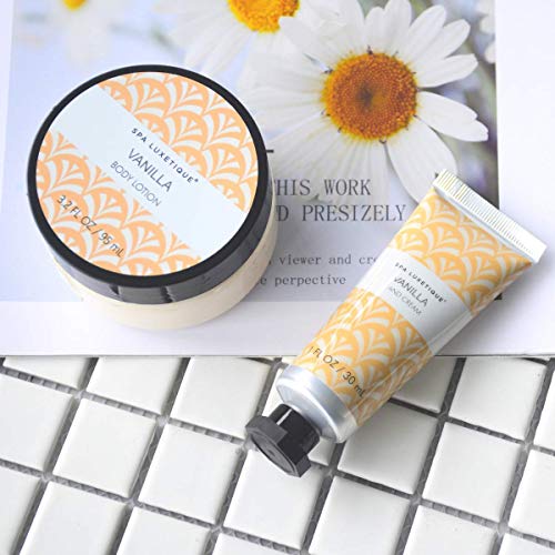 Spa Luxetique Spa Gift Box for Women, Vanilla Spa Gift Basket, 6 Pcs Bath and...