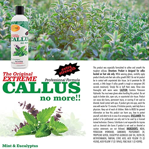 SPA REDI - Callus Remover for Feet Gel, Mint and Eucalyptus, 12 Oz - Professi...