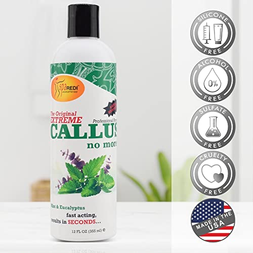 SPA REDI - Callus Remover for Feet Gel, Mint and Eucalyptus, 12 Oz - Professi...