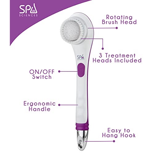 Spa Sciences - NERA Powered Shower Brush - 3-in-1 Multifunction Back & Body B...