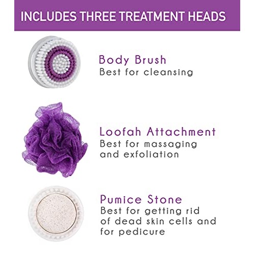 Spa Sciences - NERA Powered Shower Brush - 3-in-1 Multifunction Back & Body B...