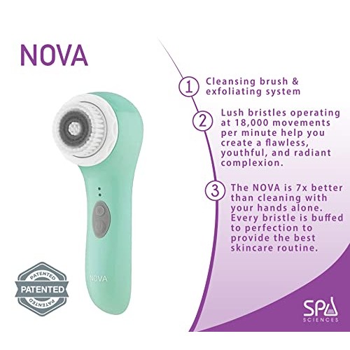 Spa Sciences NOVA - Patented Sonic Facial Cleansing Brush & Exfoliating Syste...