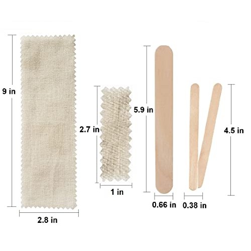 Spa Slender Unbleached Cotton Muslin Hair Removal Wax Strips Multi Size Combo...