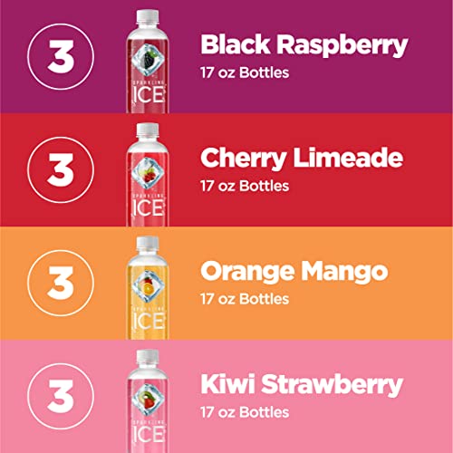 Sparkling Ice Purple Variety Pack, Flavored Sparkling Water, Zero Sugar, with...