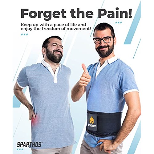 Back Support Belt by Sparthos - Relief for Back Pain, Herniated Disc, Sciatic...
