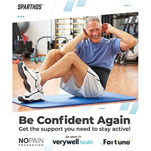 Back Support Belt by Sparthos - Relief for Back Pain, Herniated Disc, Sciatic...