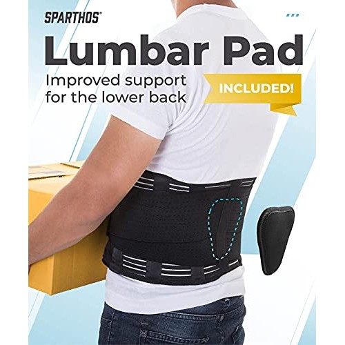 Back Support Belt by Sparthos - Relief for Back Pain, Herniated Disc, Sciatic...