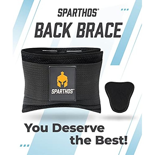 Back Support Belt by Sparthos - Relief for Back Pain, Herniated Disc, Sciatic...