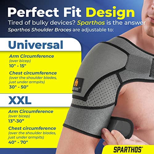 Sparthos Shoulder Brace - Support and Compression Sleeve for Torn Rotator Cuf...