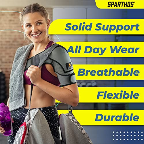 Sparthos Shoulder Brace - Support and Compression Sleeve for Torn Rotator Cuf...