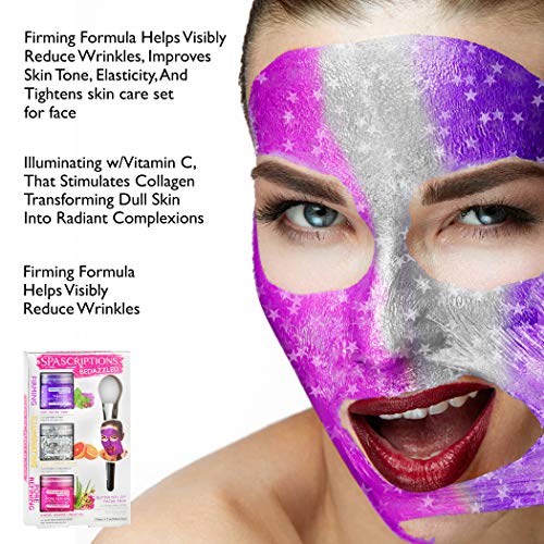Spascriptions Facial Mask Variety Kits: Skincare Glitter Peel Off Masks Skin ...
