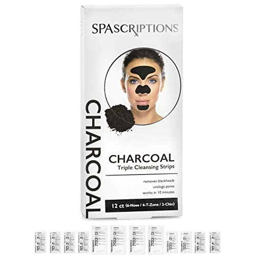 Spascriptions Triple Zone Cleansing Strips of Activated Charcoal Nose Strips ...