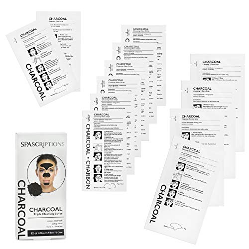 Spascriptions Triple Zone Cleansing Strips of Activated Charcoal Nose Strips ...
