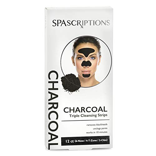 Spascriptions Triple Zone Cleansing Strips of Activated Charcoal Nose Strips ...