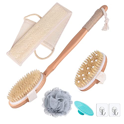 Spclsim Bath Brush Set Shower Brush Body Scrubber Brush Back Scrubber for Sho...