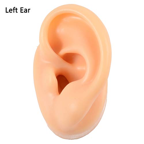 Silicone Ear Model Flexible Earmold Simulation Ear Jewelry Displays 1:1 Ear M...