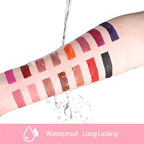 Matte Liquid Lipstick Set, Spdoo 15 Colors Long Lasting High Pigmented Velvet...