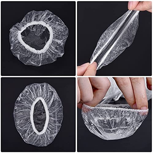 100PCS Ear Protector Caps Disposable Elastic Clear Shower Waterproof Ear Cove...