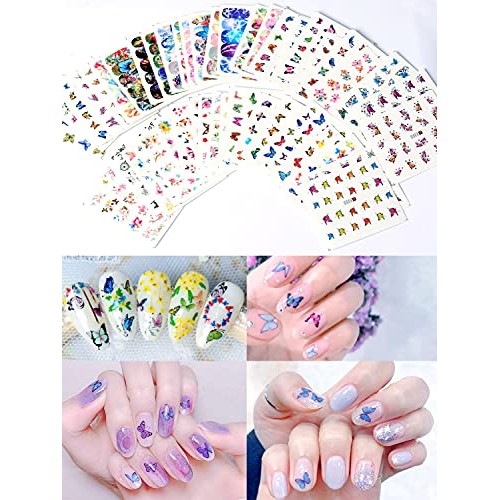 Spearlcable Nail Art Decoration Kit,48 Sheets Nail Stickers Crystal Rhineston...