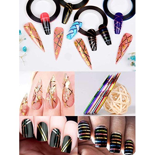 Spearlcable Nail Art Decoration Kit,50 Sheets Nail Stickers Crystal Rhineston...