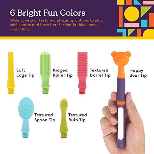 Special Supplies Buzz Buddy Oral Stimulation kit with 6 Soft Textured Interch...