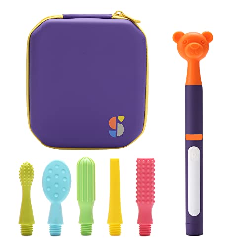 Special Supplies Buzz Buddy Oral Stimulation kit with 6 Soft Textured Interch...