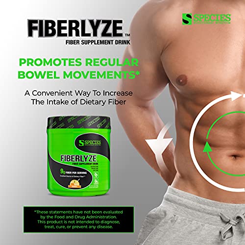 Species Nutrition Fiberlyze Fiber Supplement, Psyllium Based Soluble & Insolu...