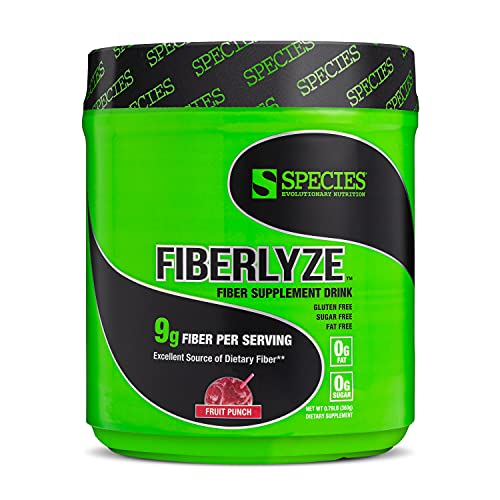 Species Nutrition Fiberlyze Fiber Supplement, Psyllium Based Soluble & Insolu...
