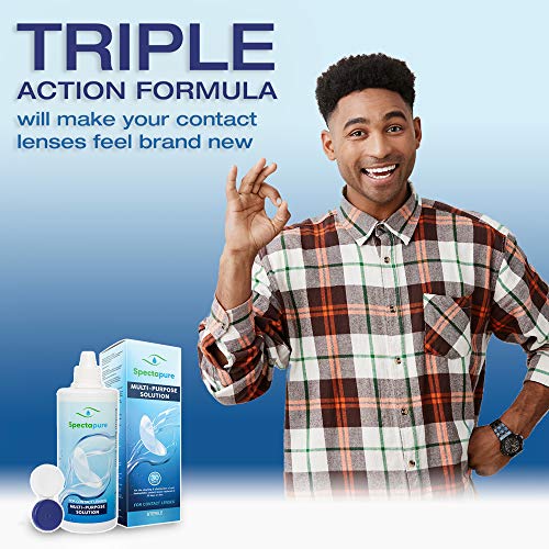 Contact Lens Solution with Lens Case 12 Fl. Oz Bottle (Pack of 2) by Spectapu...