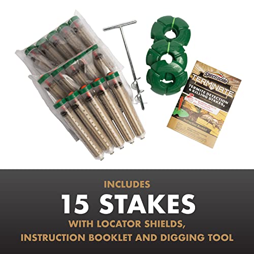 Spectracide 96115 Terminate Termite Detection and Killing Stakes 15 Count, W